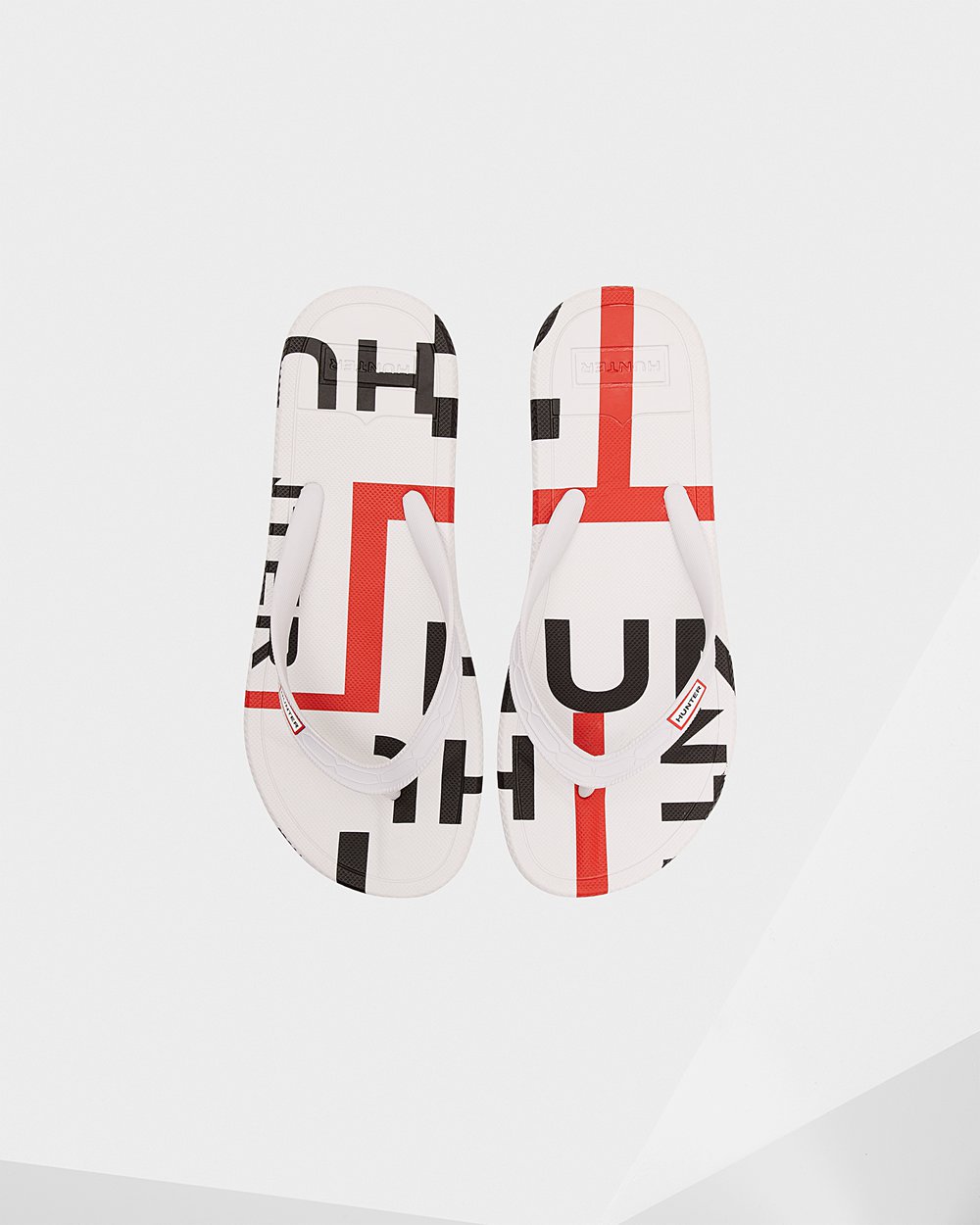 Chanclas Hunter Mujer Blancas Original Exploded Logo 714869-HJL